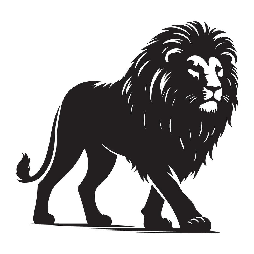 Majestic Lion Illustration A Powerful Symbol of Strength and Courage art vector