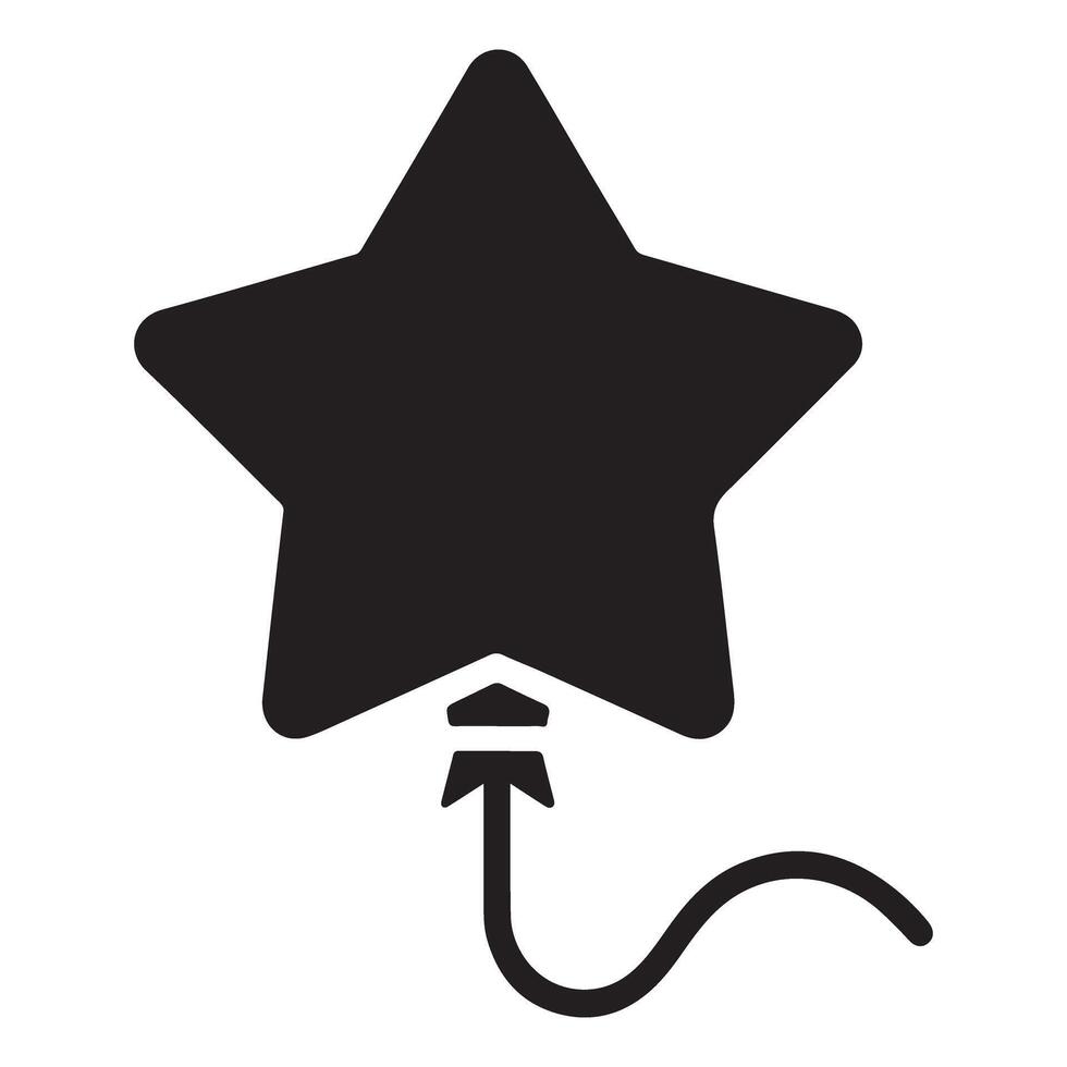 Star Shaped Balloon Silhouette Illustration for Celebrations and Events vector