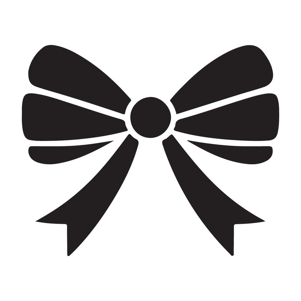 Elegant Black Bow Illustration for Decoration and Graphic Design vector