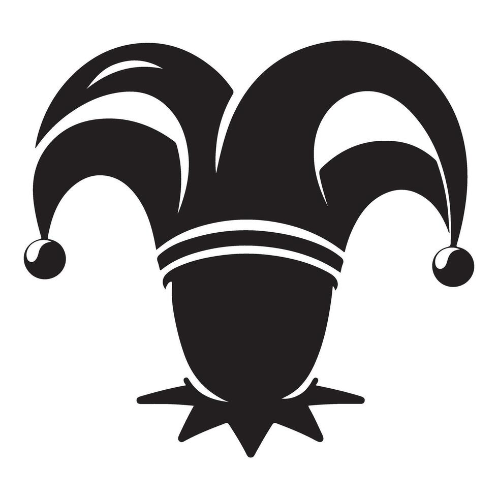 Jester Hat Silhouette Illustration Symbol of Playfulness and Wit vector
