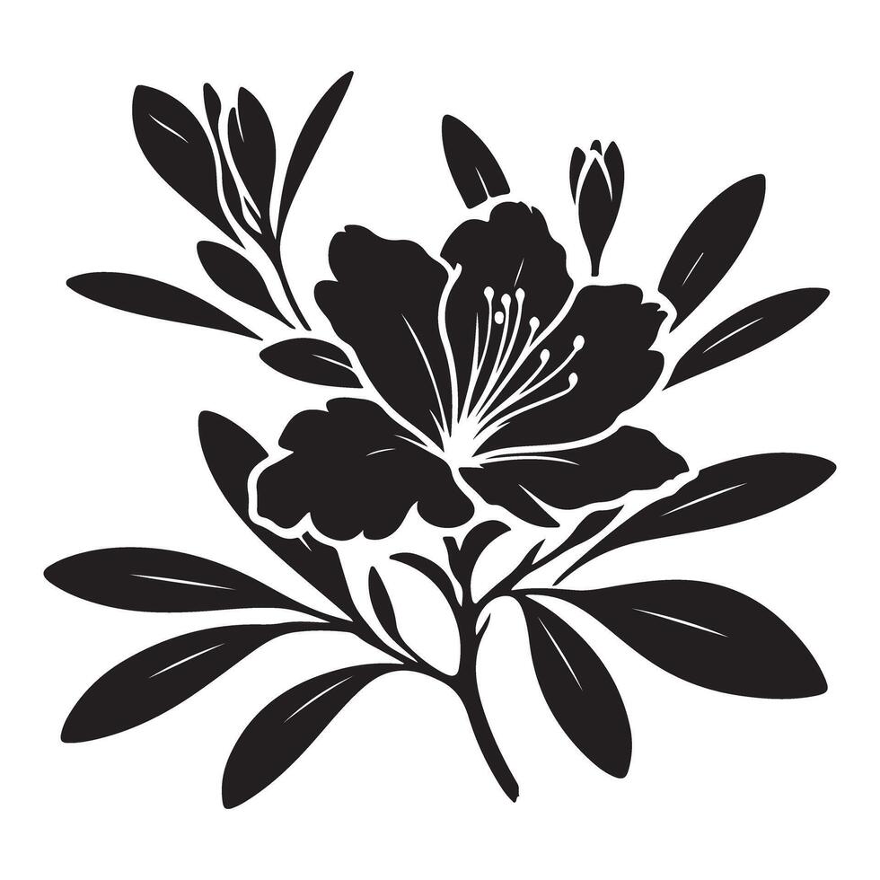 Elegant Flower Silhouette Illustration Art for Floral Designs vector