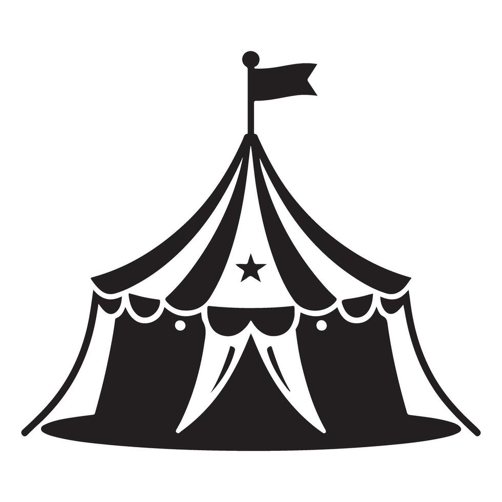 Circus Tent Illustration Entertainment Show and Celebration vector