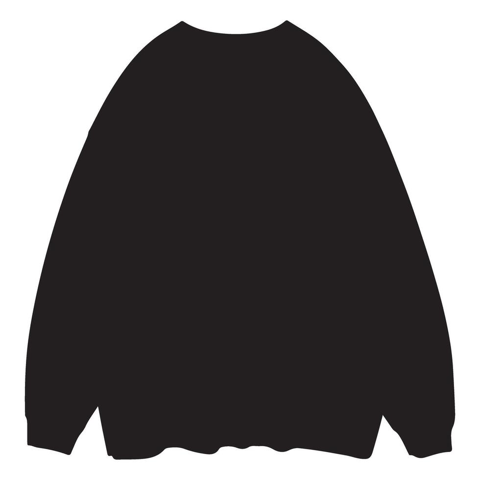 Simple Black Sweatshirt Silhouette Design Graphic Template vector