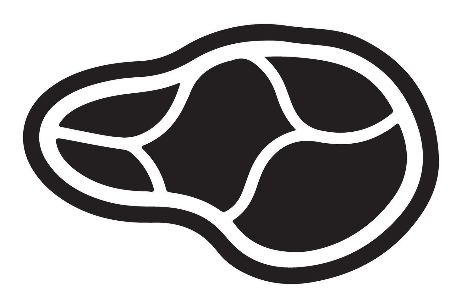 Silhouette Steak Illustration for Food and Recipe Designs vector