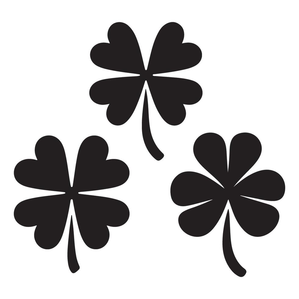 Illustration of Three Leaf Clover St Patrick's Day Icon Design vector