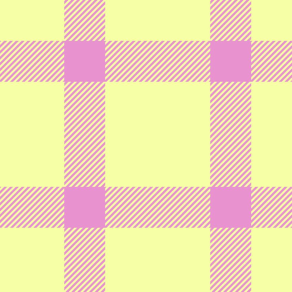 Delightful pastel plaid pattern in soft yellow and pink. Ideal for textile design, scrapbooking, or website backgrounds. vector