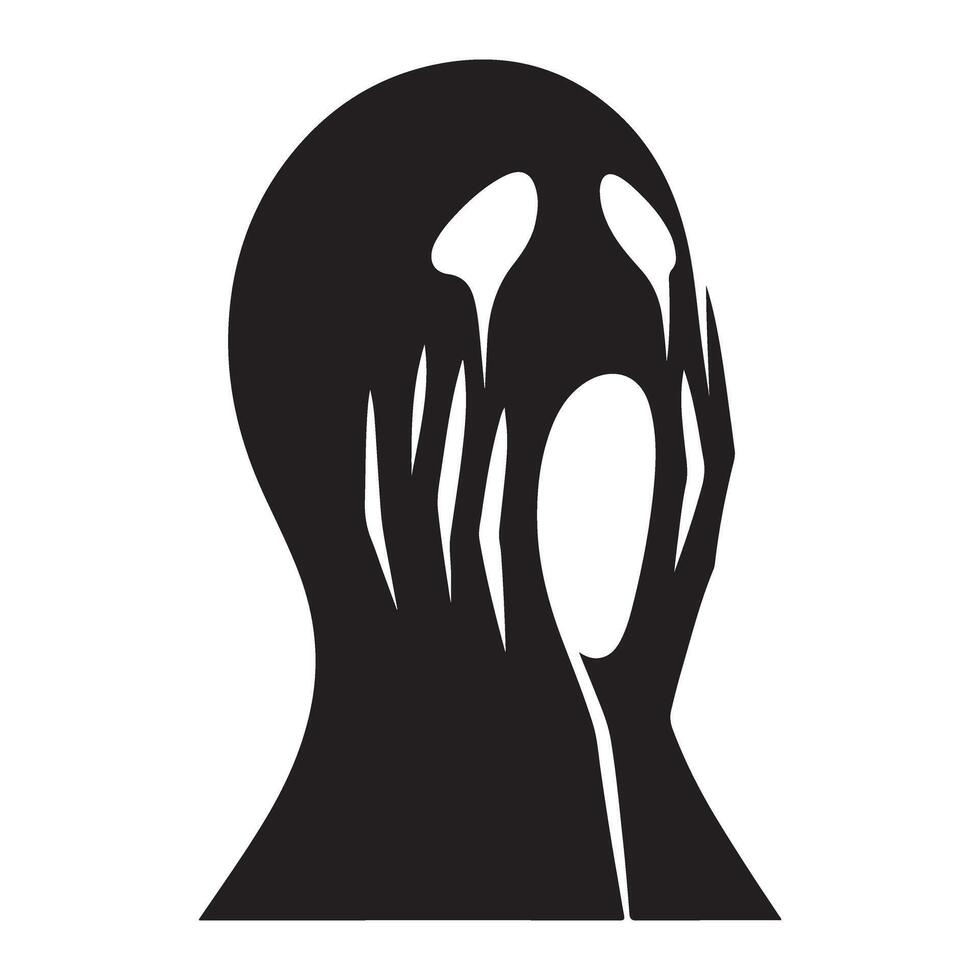 Expressing emotional pain silhouette graphic for blog and website vector