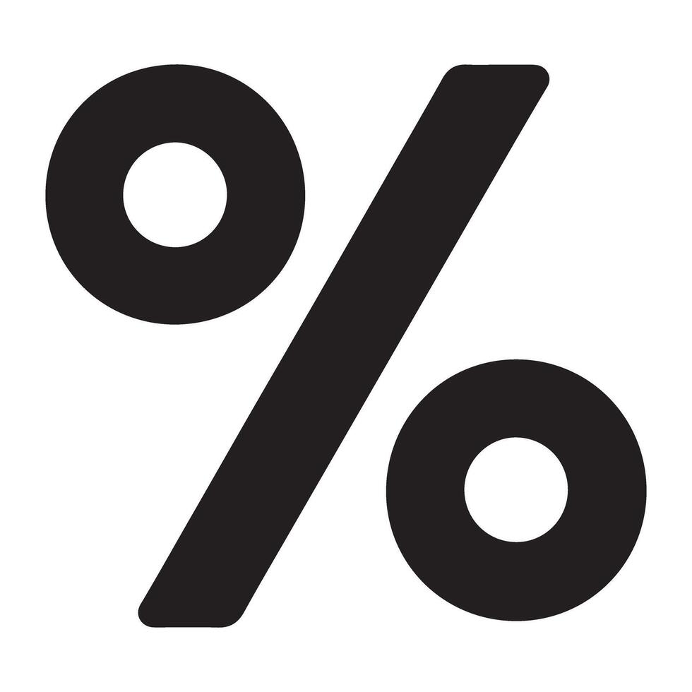 Percentage Symbol Graphic Ideal for Financial Illustrations vector