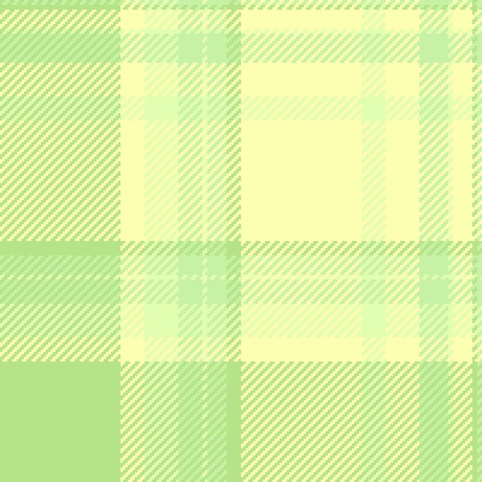 Subtle pastel green and yellow plaid pattern. Perfect for backgrounds, textile design, or springsummer projects. Evokes feelings of freshness and serenity. vector