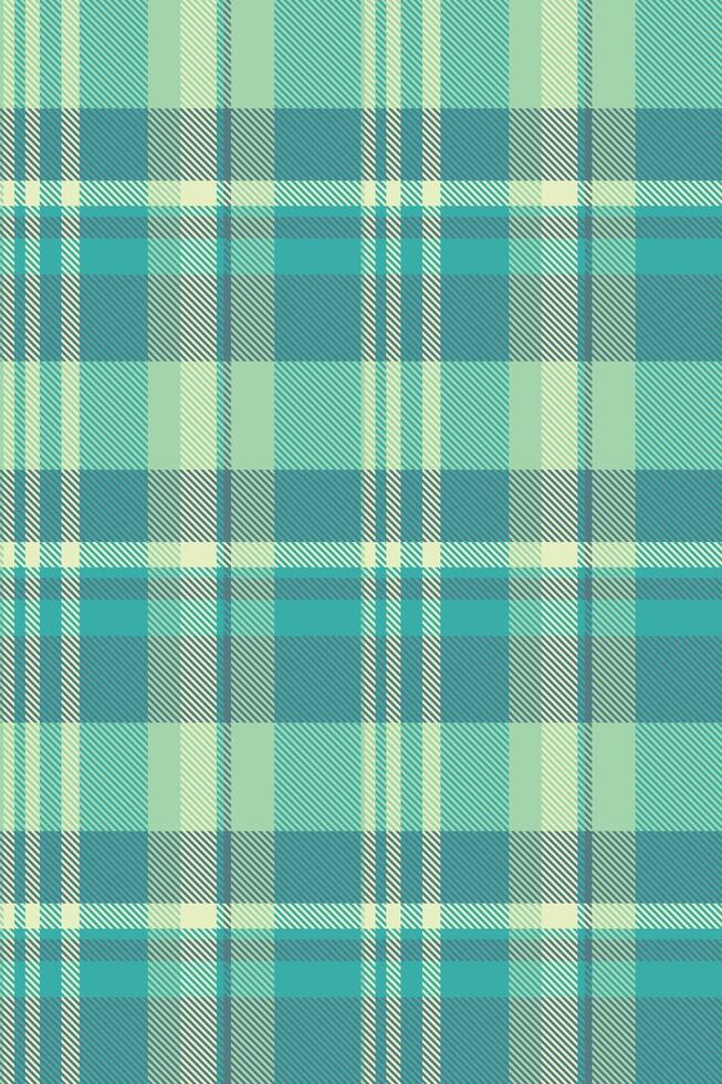 Seamless pastel teal and cream plaid pattern. Perfect for textile design, website backgrounds, or crafting projects. vector