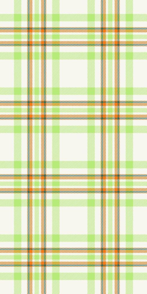 Vibrant lime green and orange plaid pattern. Perfect for textile design, website backgrounds, or fashion projects. This cheerful, classic check design offers a fresh, springlike aesthetic. vector