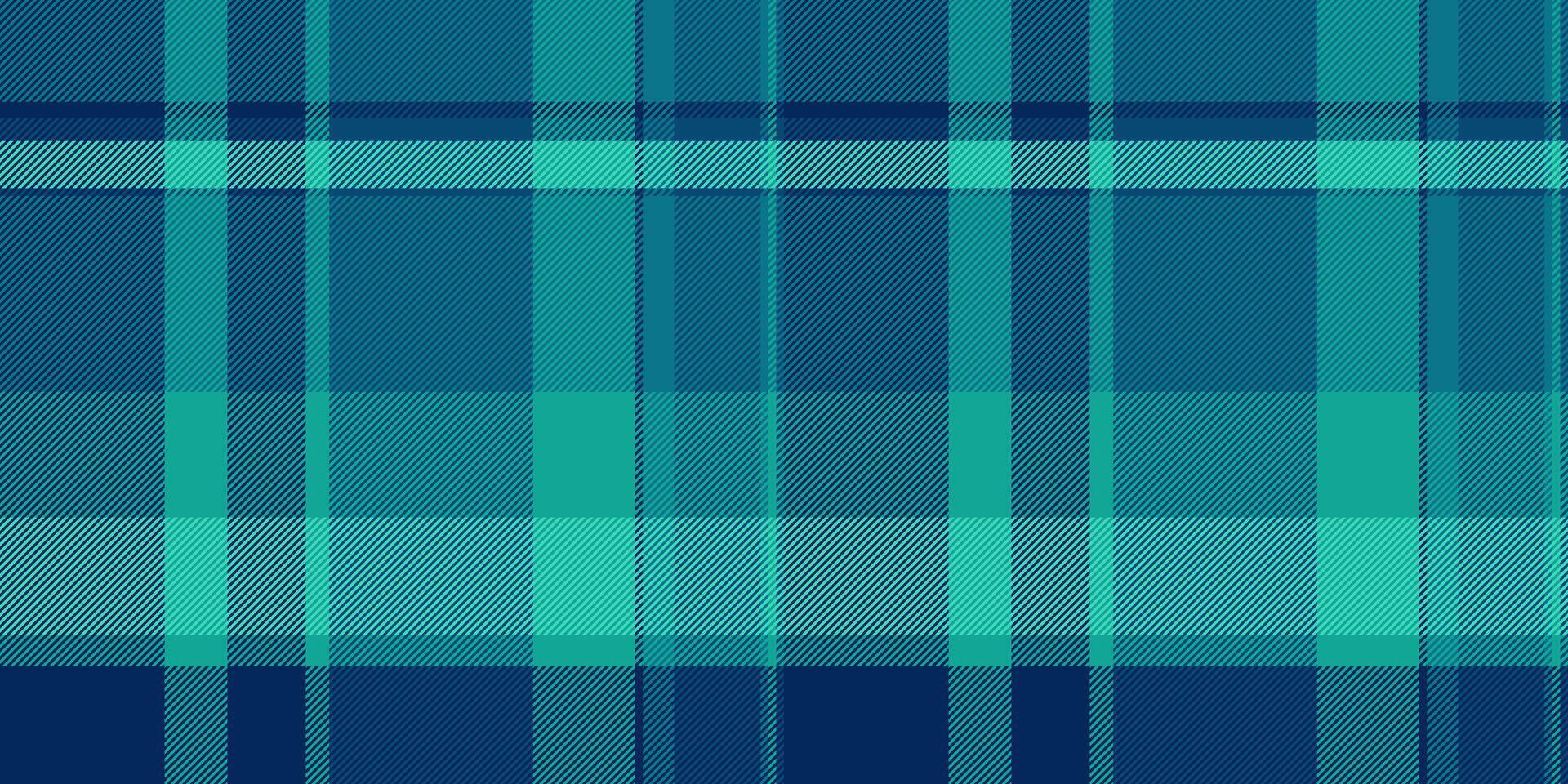 Seamless teal and navy plaid pattern. Perfect for textile design, website backgrounds, or fashion projects. vector