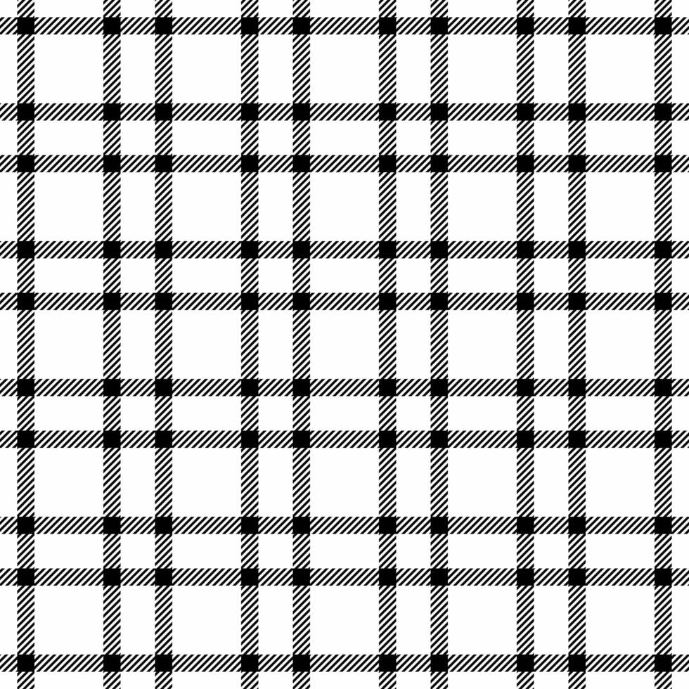 Classic black and white plaid pattern. Perfect for textile design, website backgrounds, or stylish print projects. vector