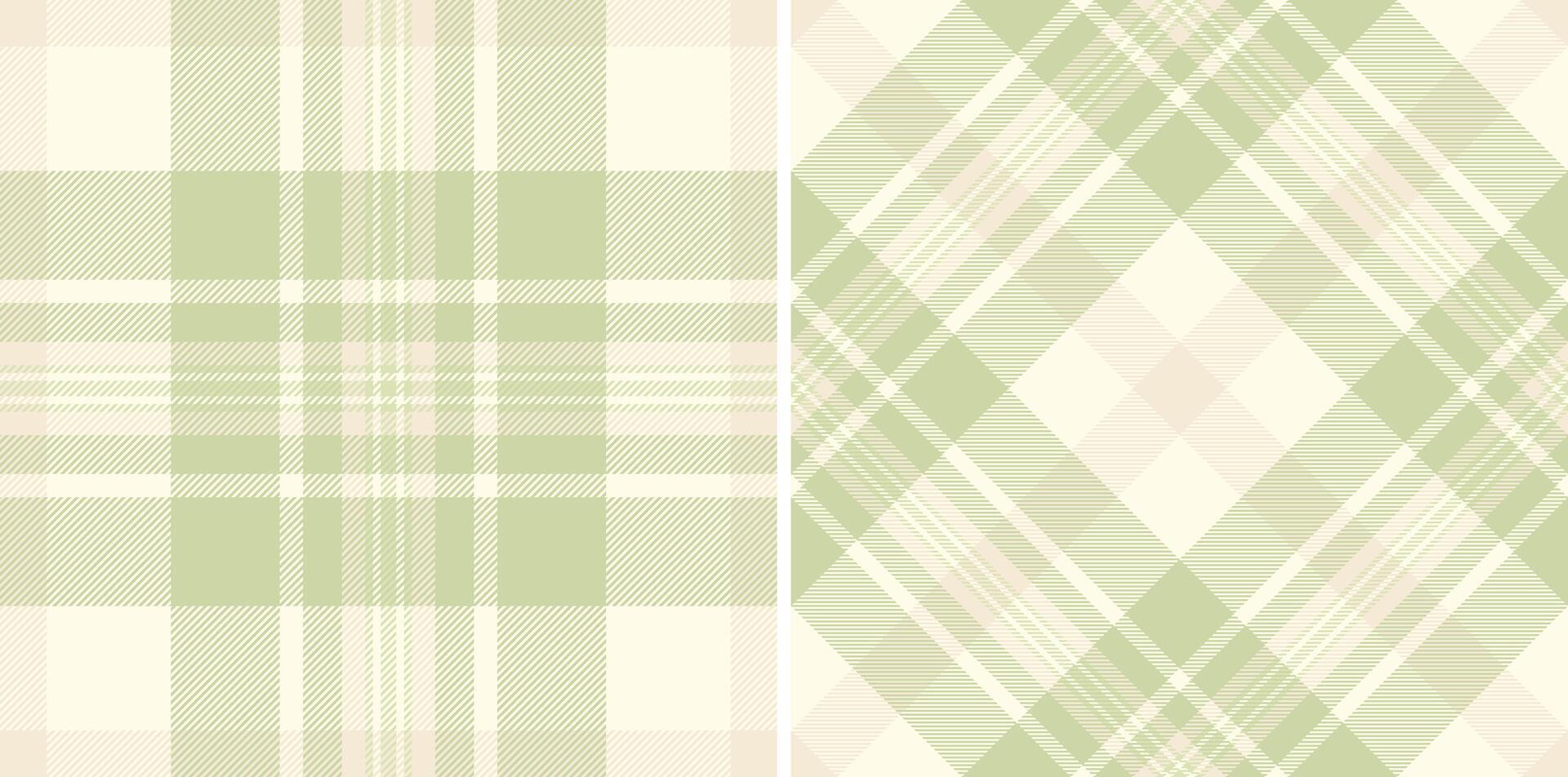 Subtle, elegant pastel green plaid patterns. Ideal for backgrounds, textiles, or design elements. Soft color palette conveys warmth and sophistication. vector