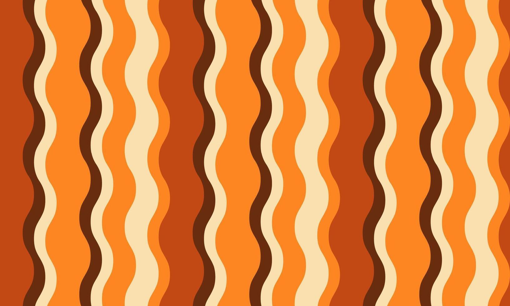 Vibrant retrostyle wavy stripes in warm autumnal hues. Perfect for backgrounds, textiles, or website design, this image evokes feelings of nostalgia and warmth. vector