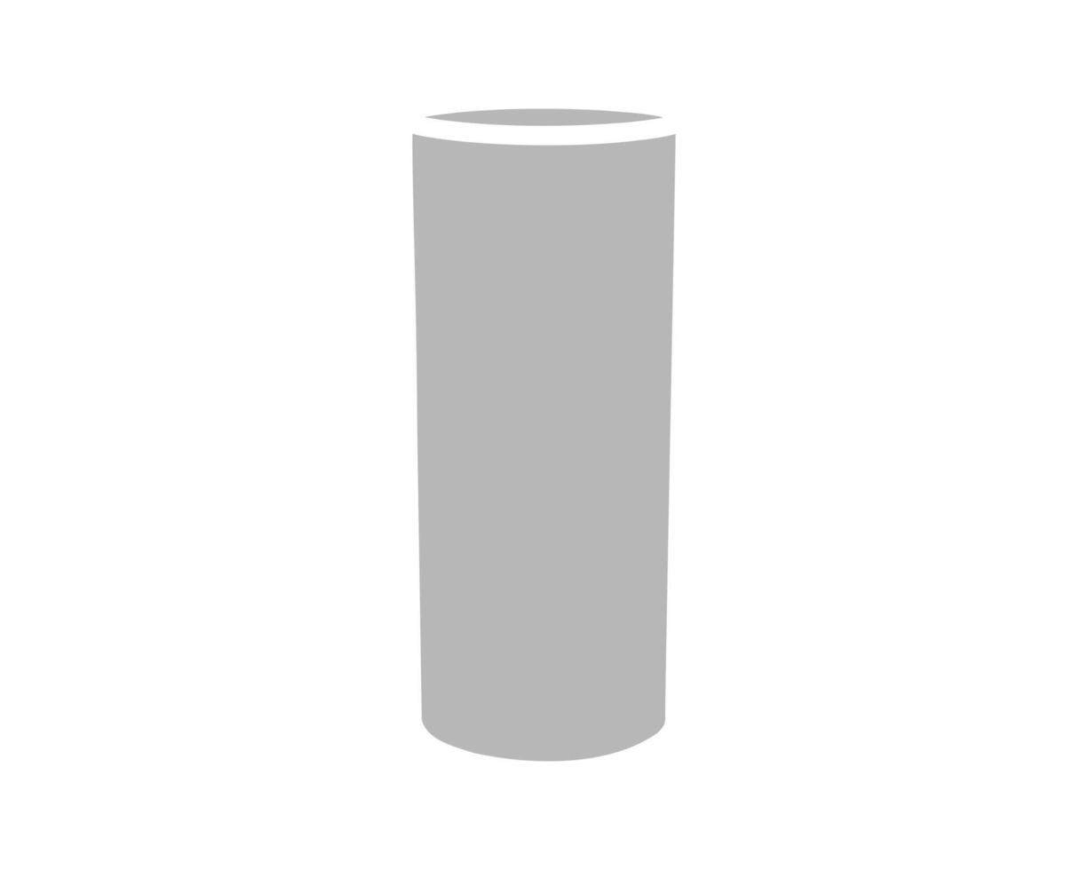A minimalist depiction of a cylindrical container, subtly suggesting potential for product packaging or design concepts. vector
