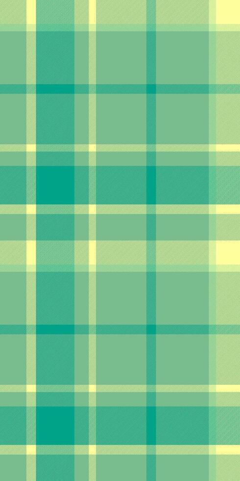 Picnic blanket fabric background texture, winter seamless pattern tartan. National plaid check textile in green and teal colors. vector