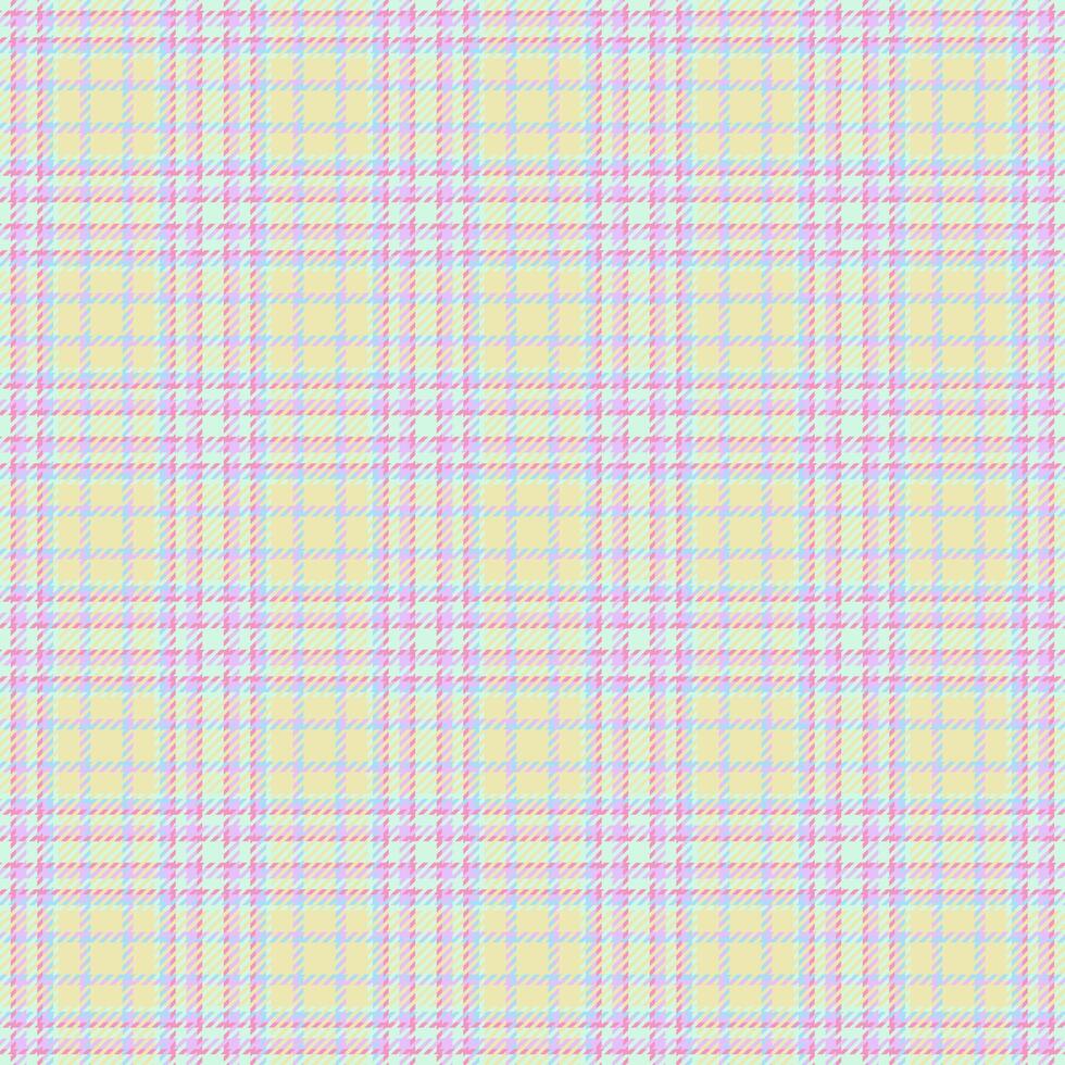 Greeting fabric textile tartan, front pattern texture seamless. Geometrical plaid check background in light and pink colors. vector