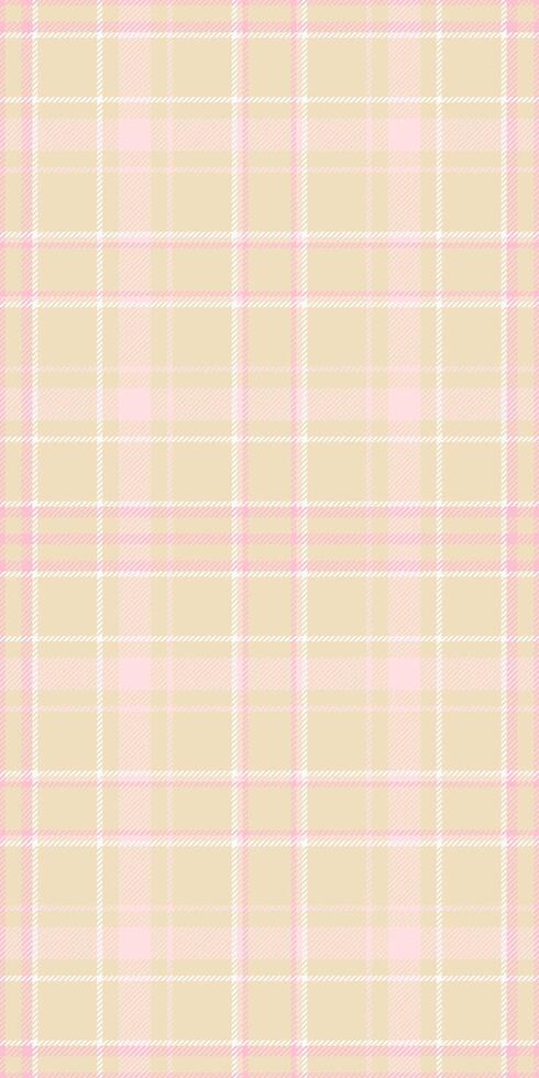 Pastel pink and beige plaid pattern. Soft, delicate texture ideal for backgrounds, textiles, or stationery. Evokes feelings of gentleness and warmth. vector