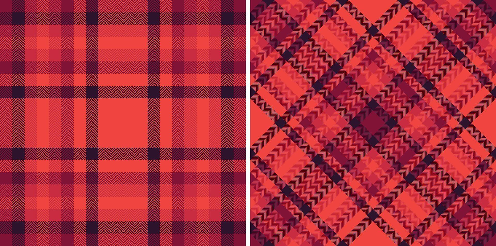 Warm plaid patterns create a cozy and versatile backdrop. Perfect for holiday designs, textiles, or rusticthemed projects, evoking comfort and style. vector