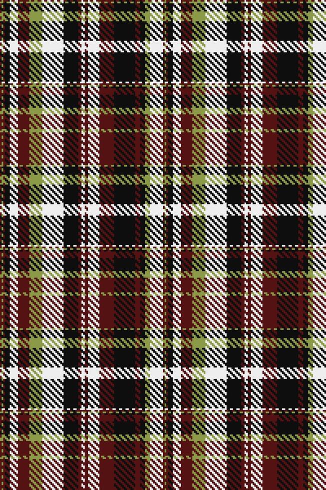 Drawing pattern fabric background, proud plaid texture textile. Couch tartan seamless check in black and red colors. vector
