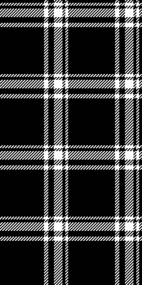 Workshop background check, yard seamless plaid texture. Wedding tartan fabric textile pattern in black and white colors. vector