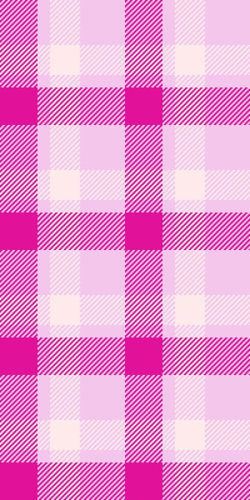 Vibrant pink and white plaid pattern. Perfect for textile designs, fashion, websites, or scrapbooking. This cheerful, geometric design evokes feelings of warmth and happiness. vector