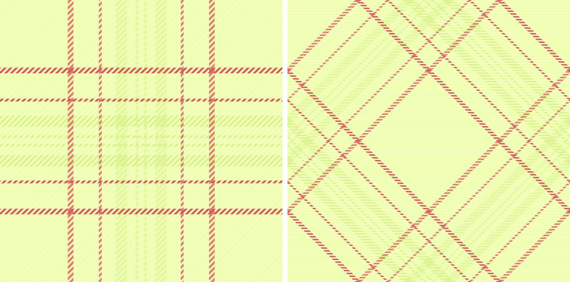 Elegant pastel plaid patterns in two variations classic checks and stylish diagonals. Perfect for textile design, fashion, web backgrounds, or stationery. vector