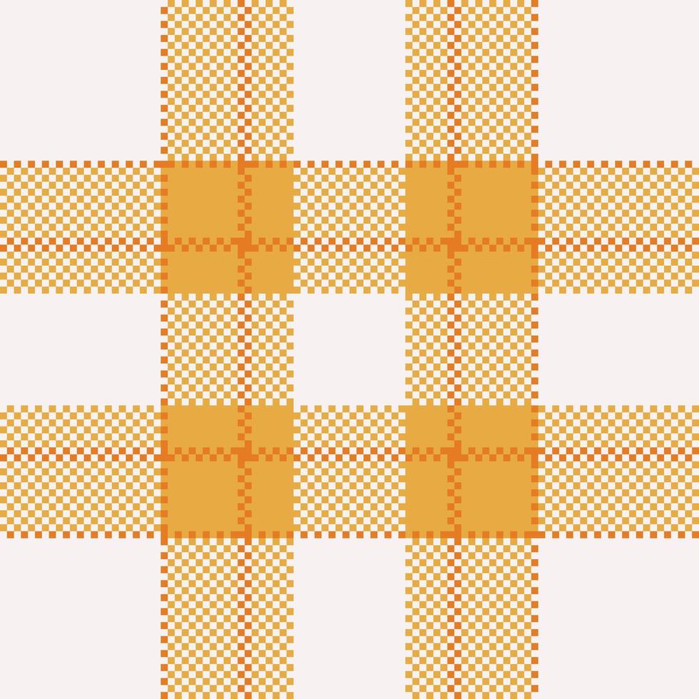Warm, inviting orange and white plaid pattern. Perfect for textile design, autumnal themes, or adding a touch of rustic charm to your projects. vector