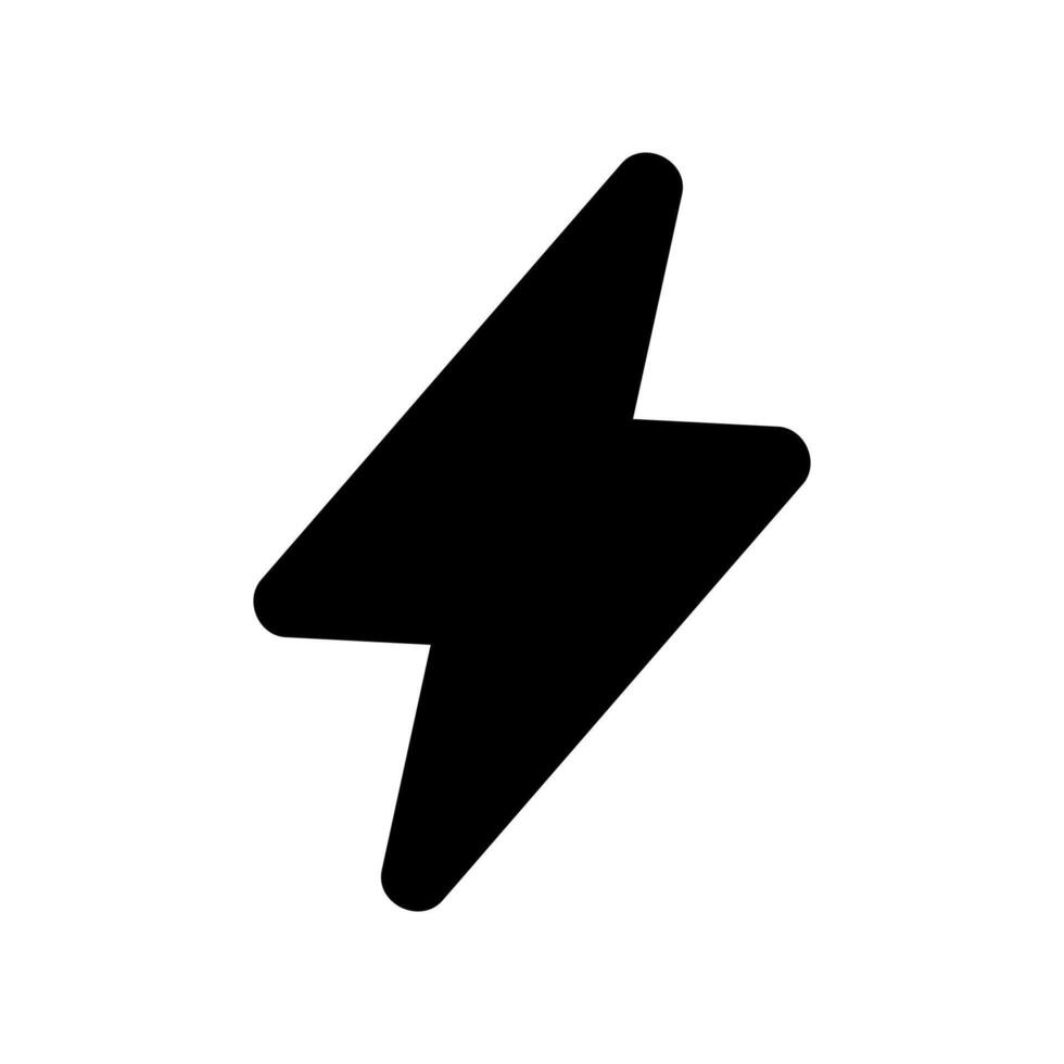 Lightning bolt icon representing electricity, energy, power, or fast action vector