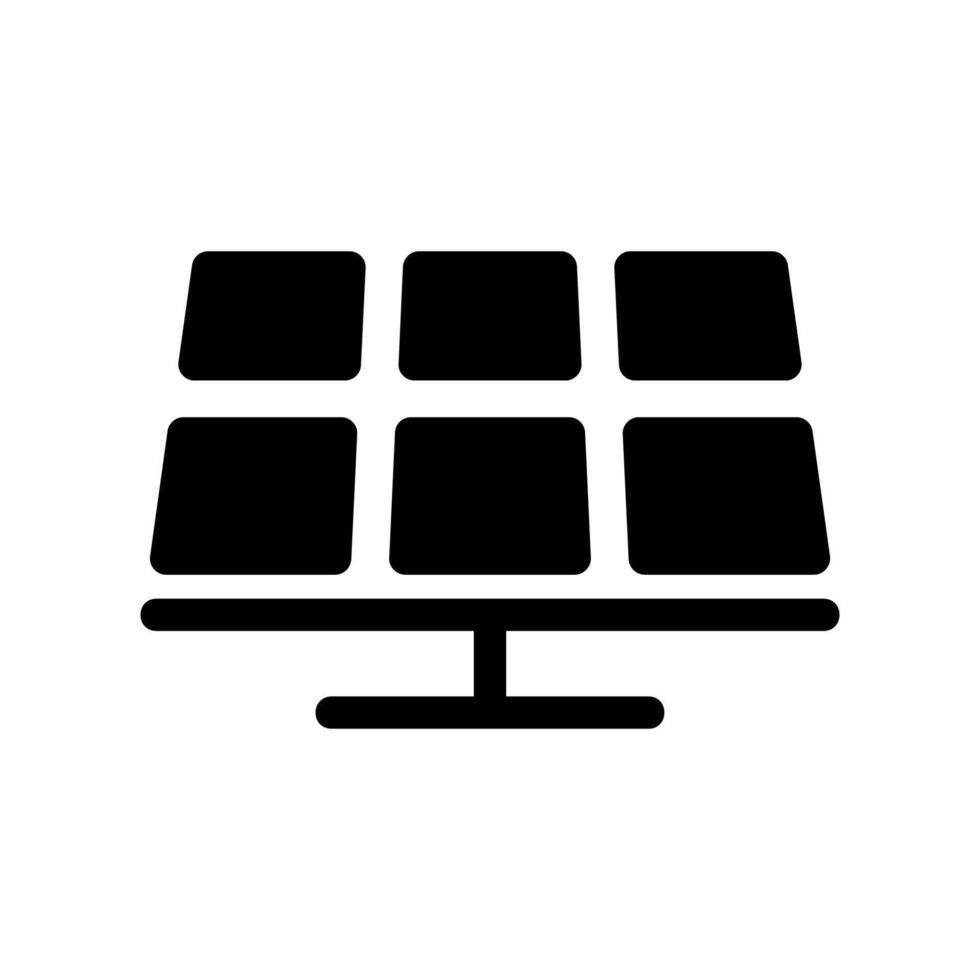 Solar panel array icon for capturing renewable photovoltaic sun energy vector