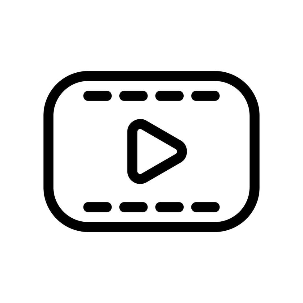player interface icon with play button and timeline markers vector