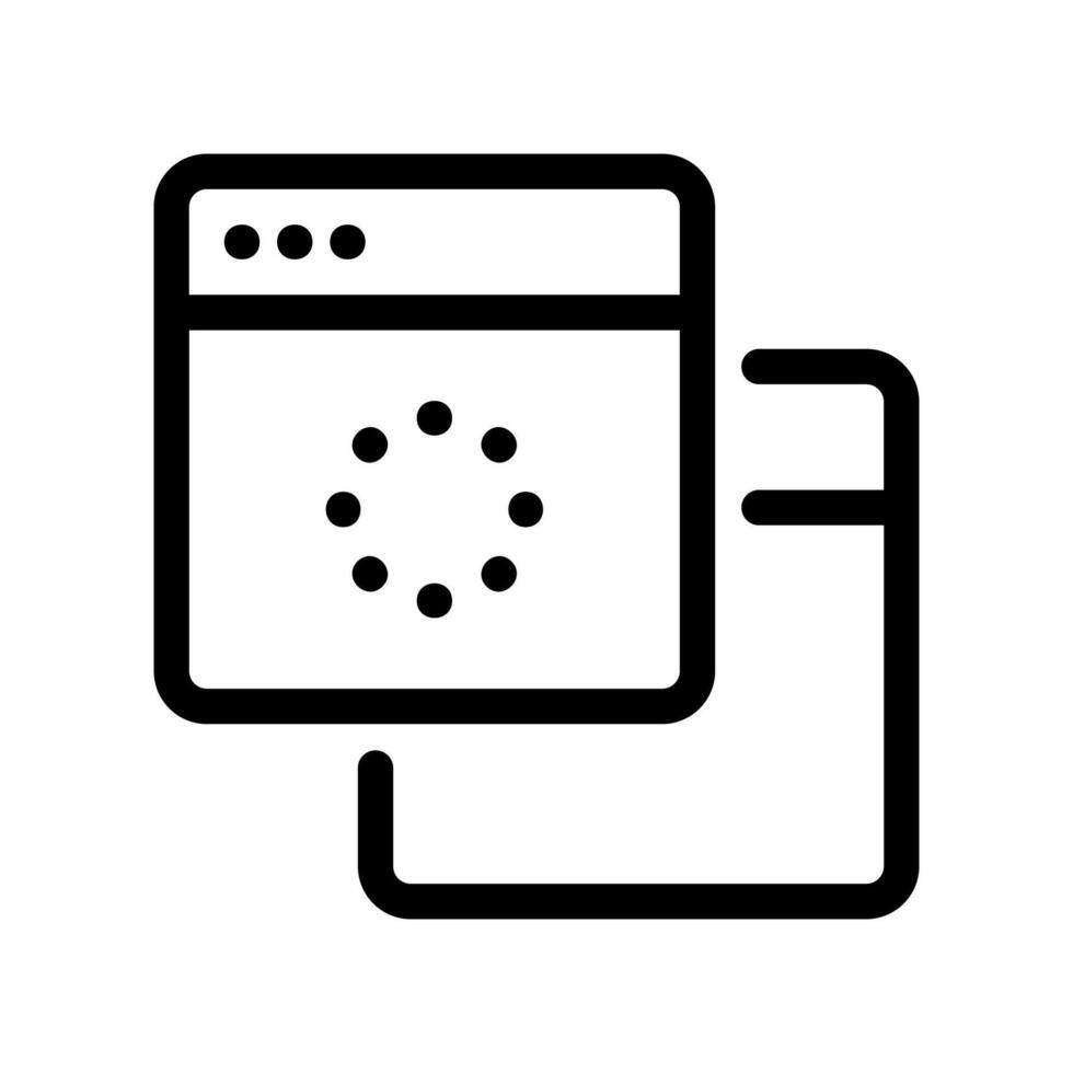 Application window transferring data or linking to another interface element vector