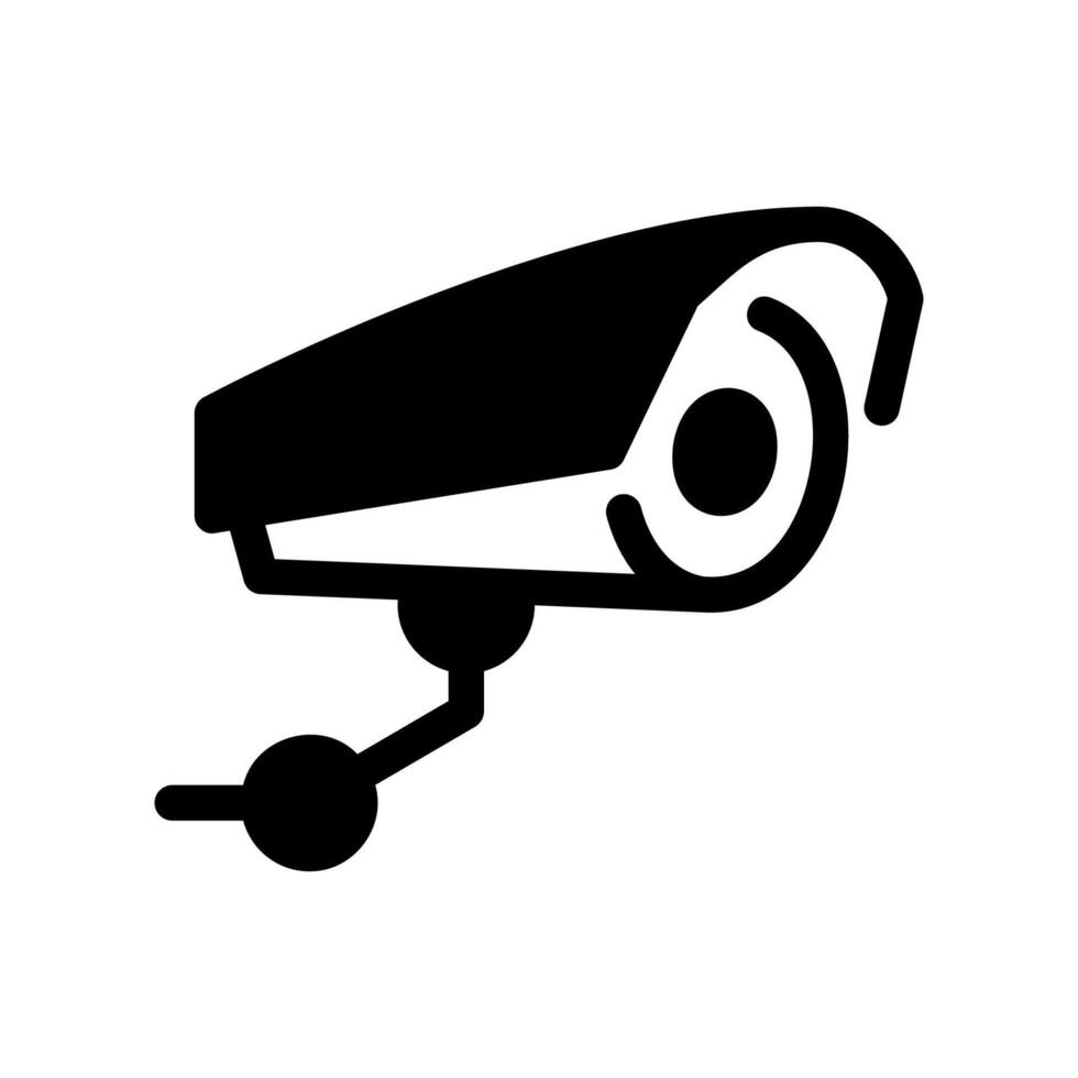 Security camera icon showing connection points or wiring installation details vector