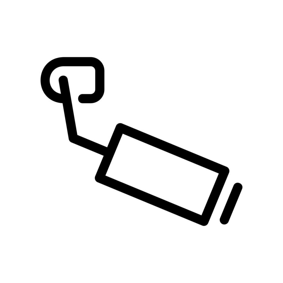 Basic outline icon of a wall mounted surveillance recording device vector