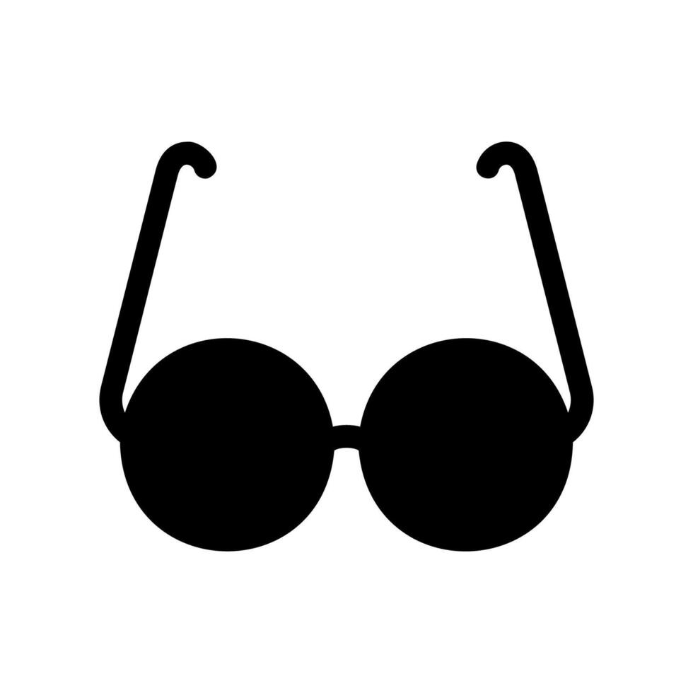 Simple round spectacles icon for vision correction or style vector