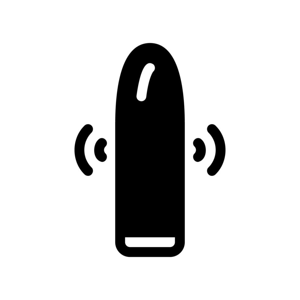 Compact vibrating device icon indicating oscillation movement vector