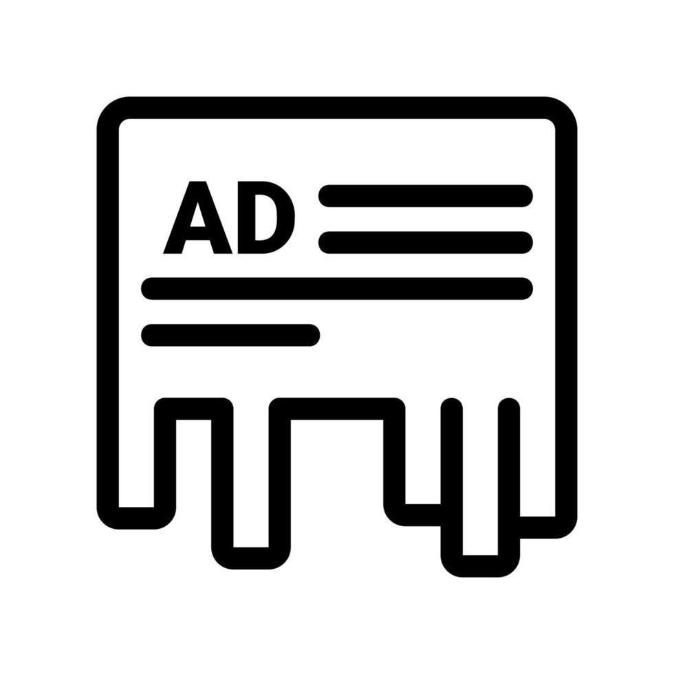 Outline flyer advertisement with tear off strips for local promotion clearly vector