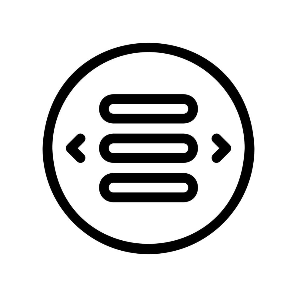 Circular navigation menu icon with controls or expansion indicators vector