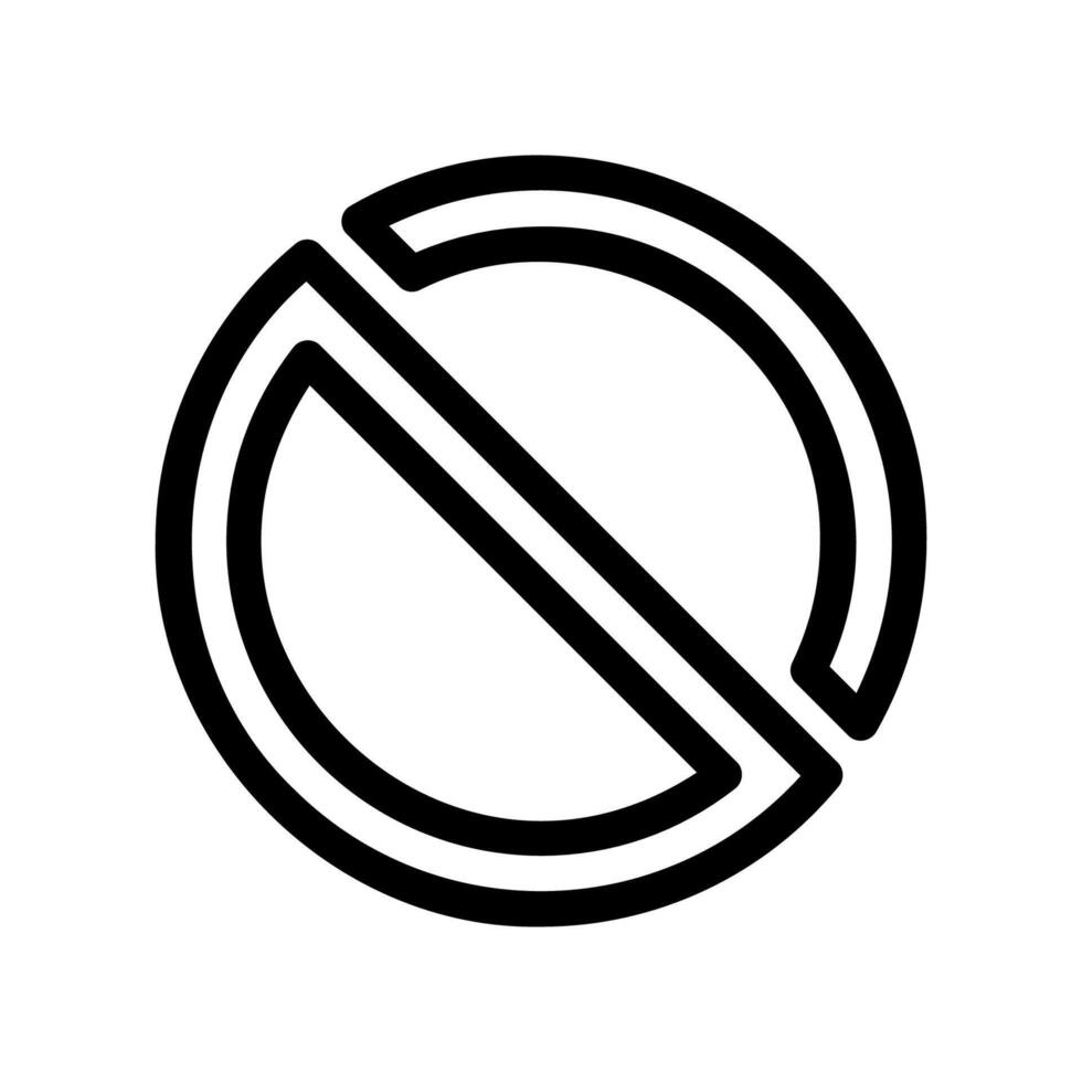 Universal prohibition symbol icon indicating restriction or denial action vector