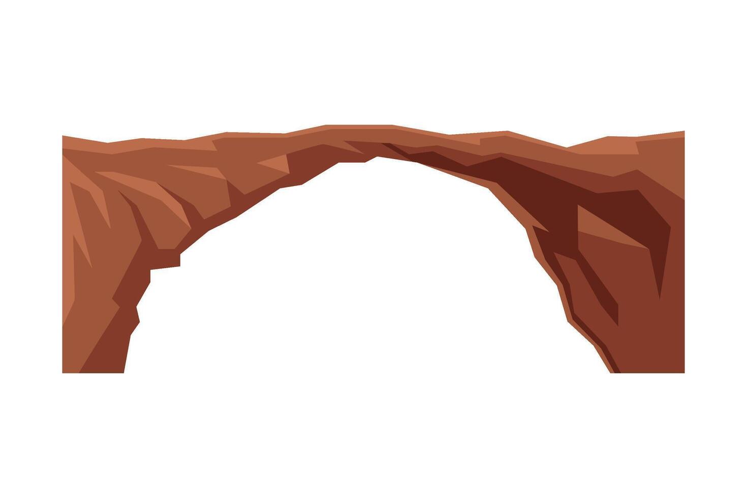 Stone Arched Bridge, Natural Landscape Design Element Flat Illustration vector