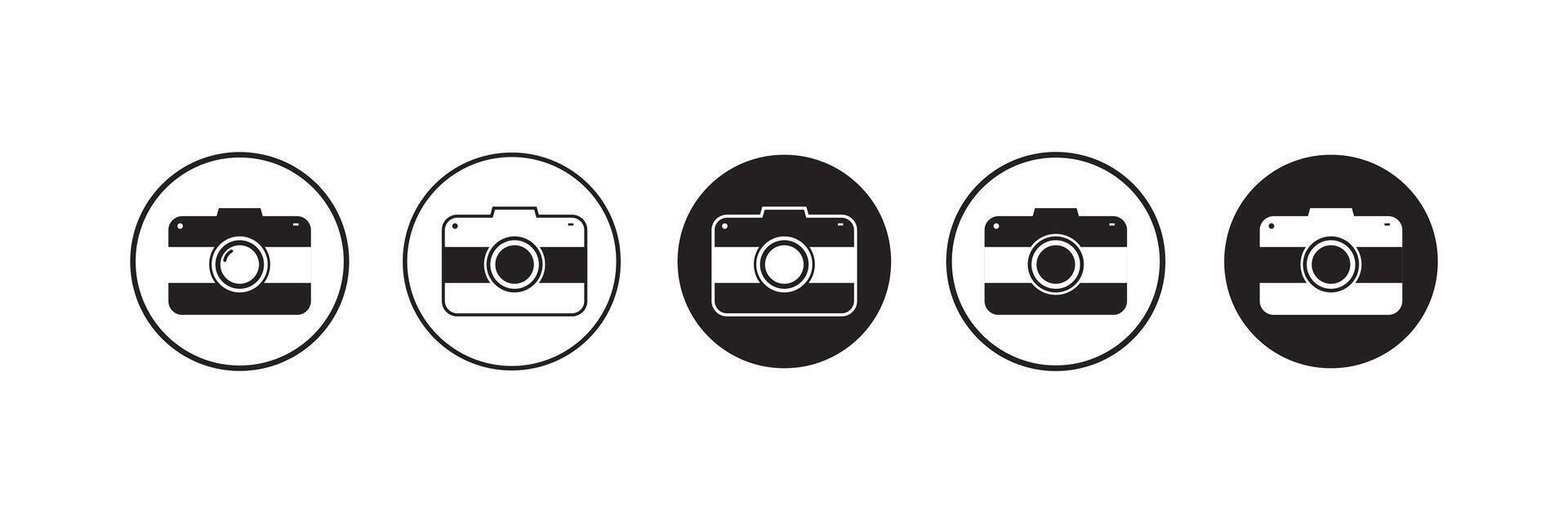 Camera icon set. photo camera icon. camera photography icon. vector