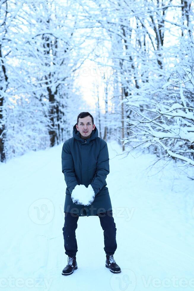 Experience the enchantment of a Winter Wonderland filled with joyful moments in the snow photo