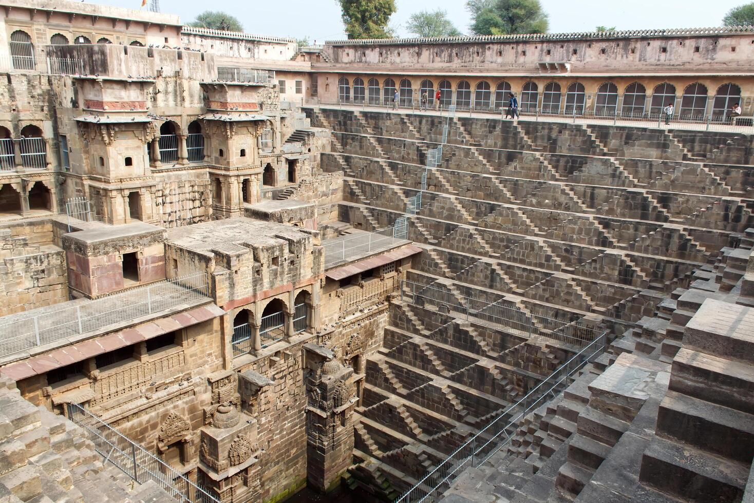 Abhaneri Rajasthan India February 4, 2025 Chand Baori stepwell, one of the most deepest and largest stepwells, in Rajasthan. India. photo