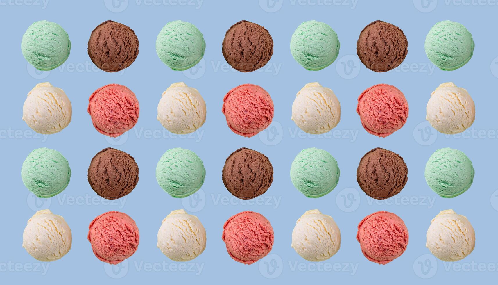 Frozen ice cream ball isolated photo