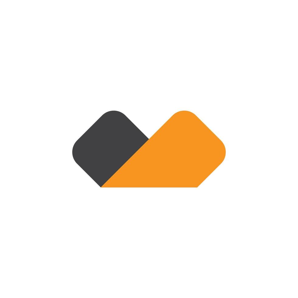 letter m abstract sticker bandage simple logo vector