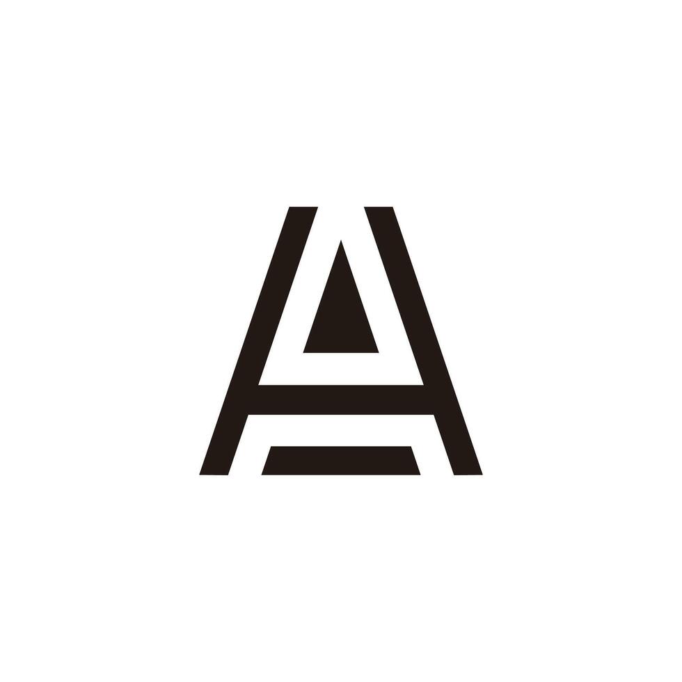 letter ha triangle simple geometric logo vector