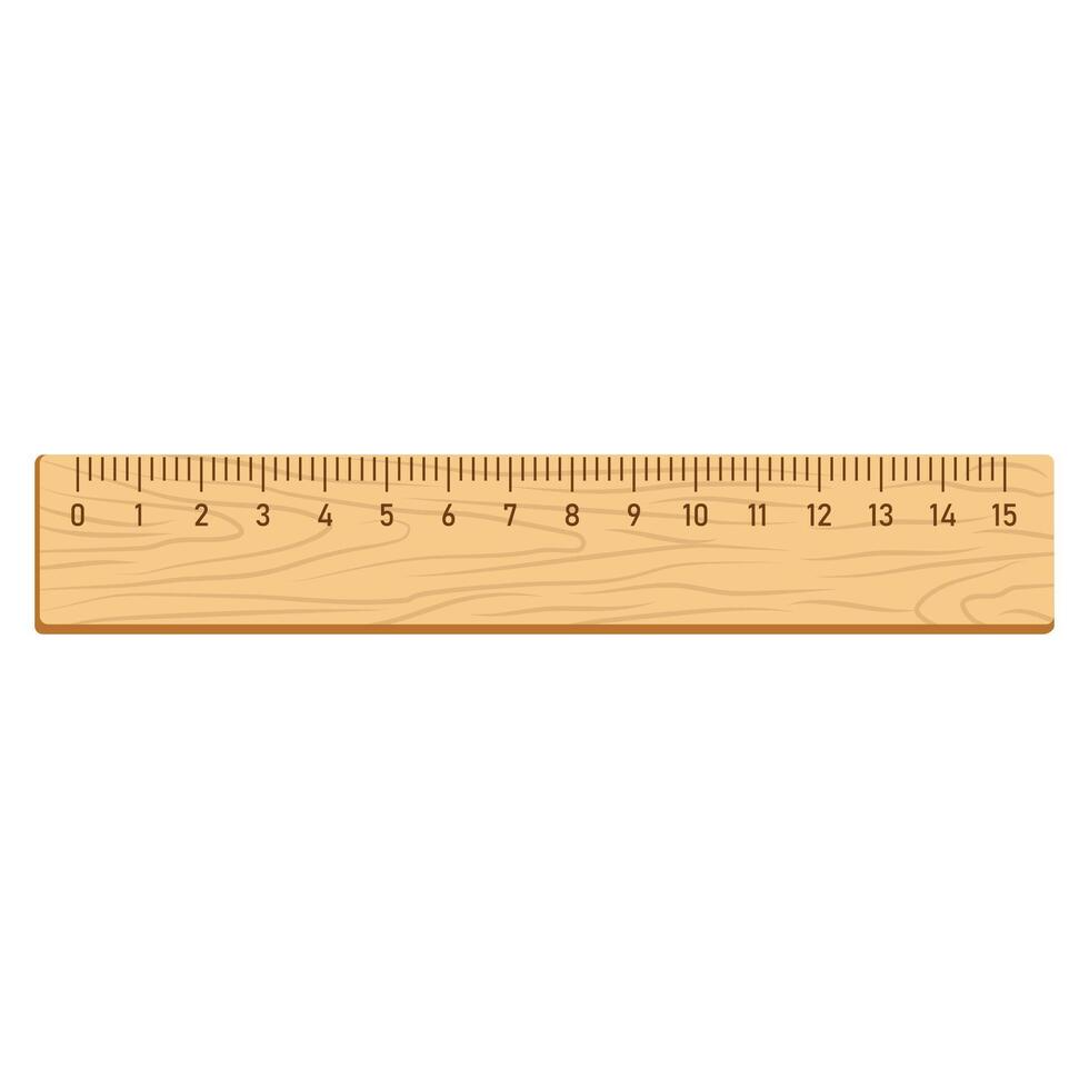 Wooden Ruler with Centimeter Markings Illustration Image vector