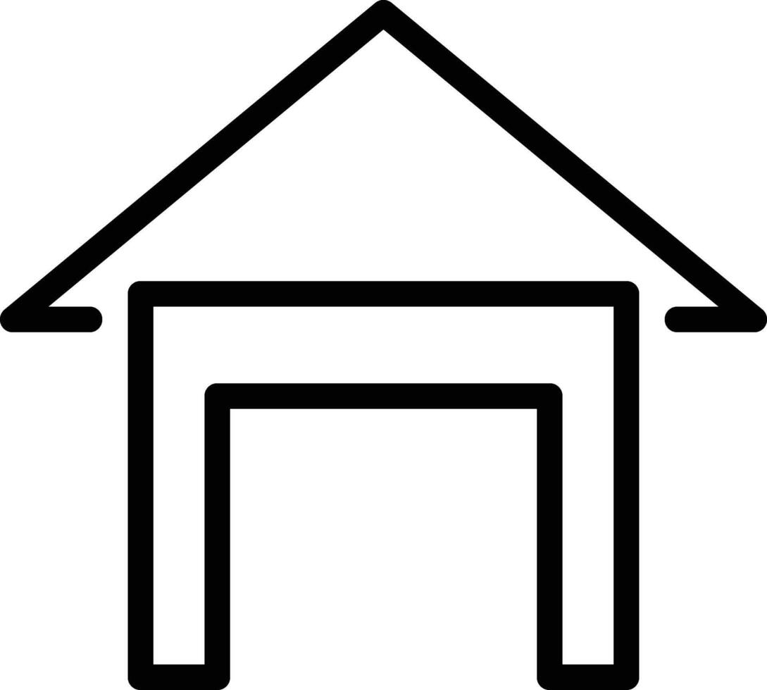 house garage icon line illustration. vector