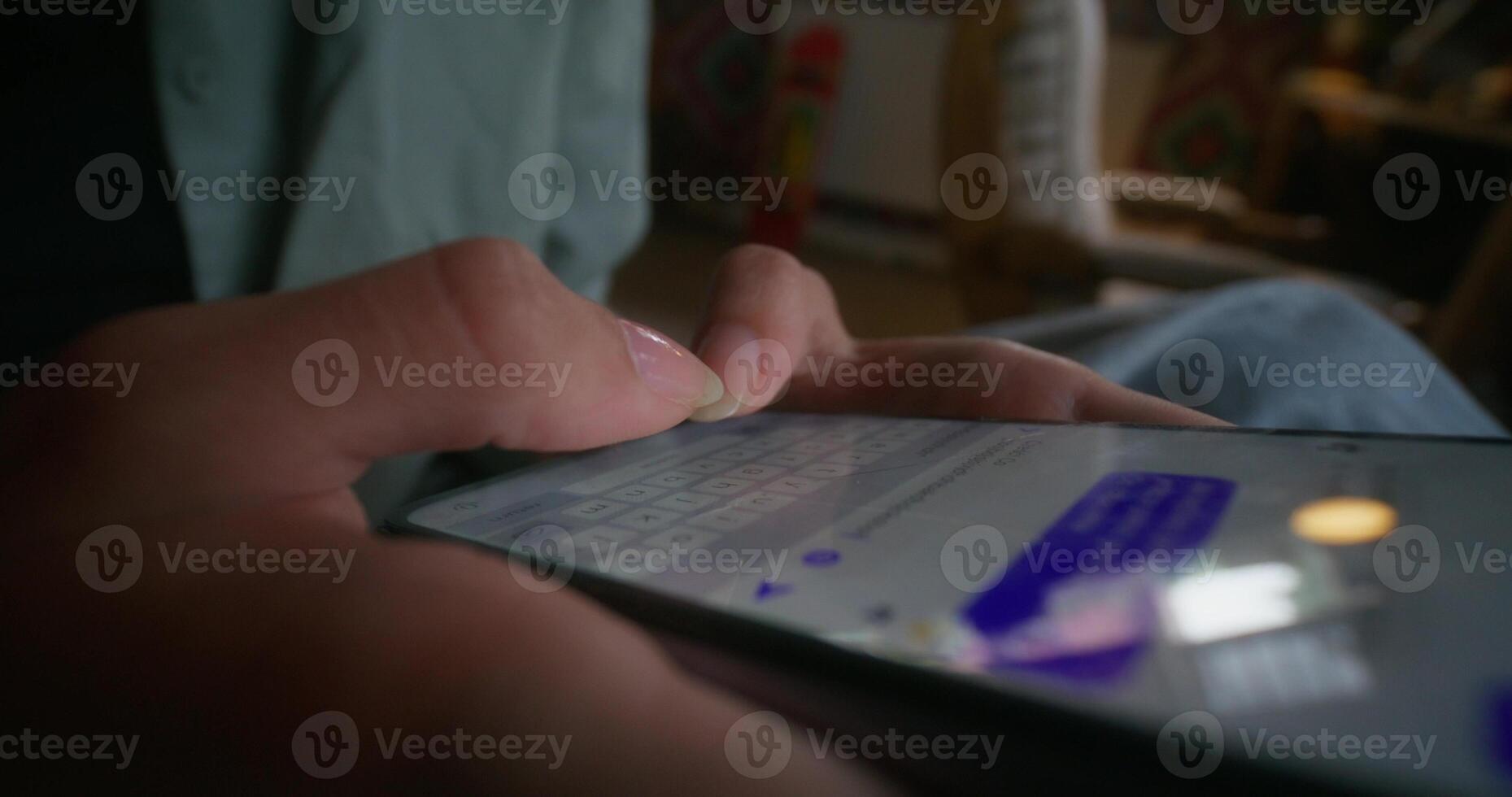 A person is using a smartphone with a text message on it photo